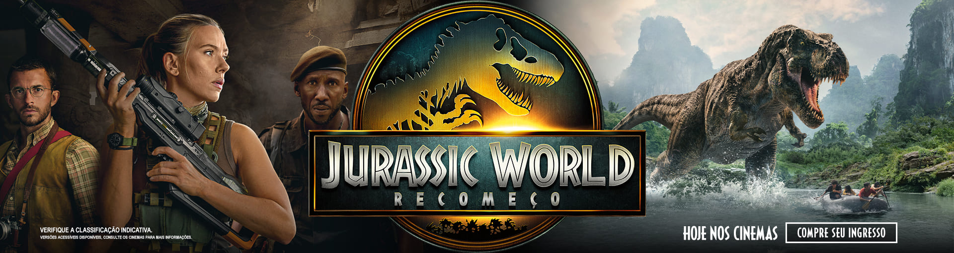 Banner carrossel Jurassic World: RecomeÃ§o