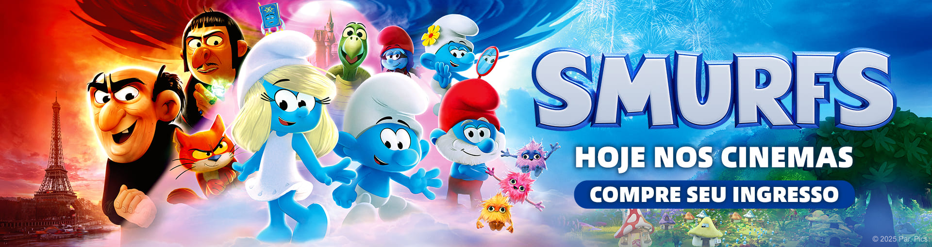 Banner carrossel Smurfs