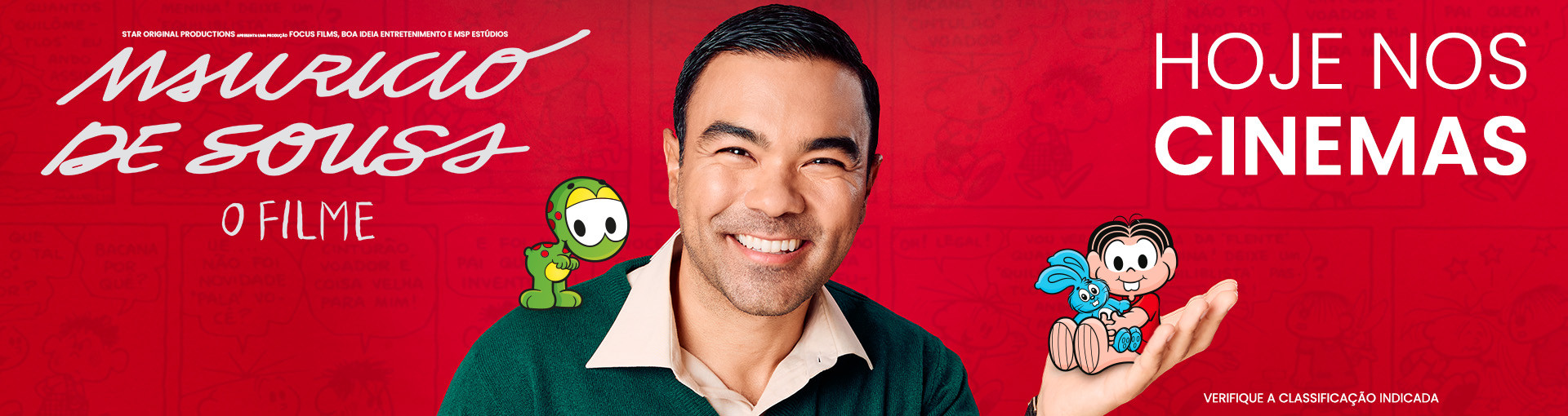 Banner carrossel Mauricio de Sousa - O Filme