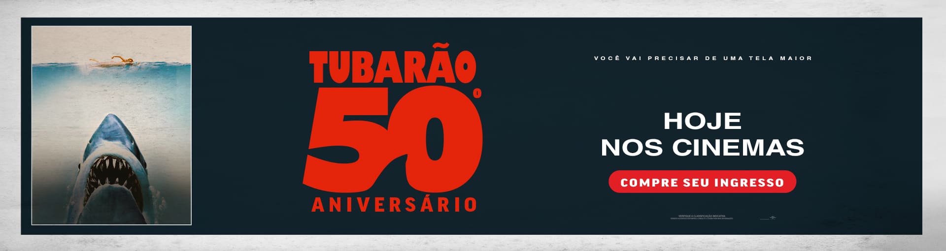 Banner carrossel TubarÃ£o (RelanÃ§amento 50Âº AniversÃ¡rio)