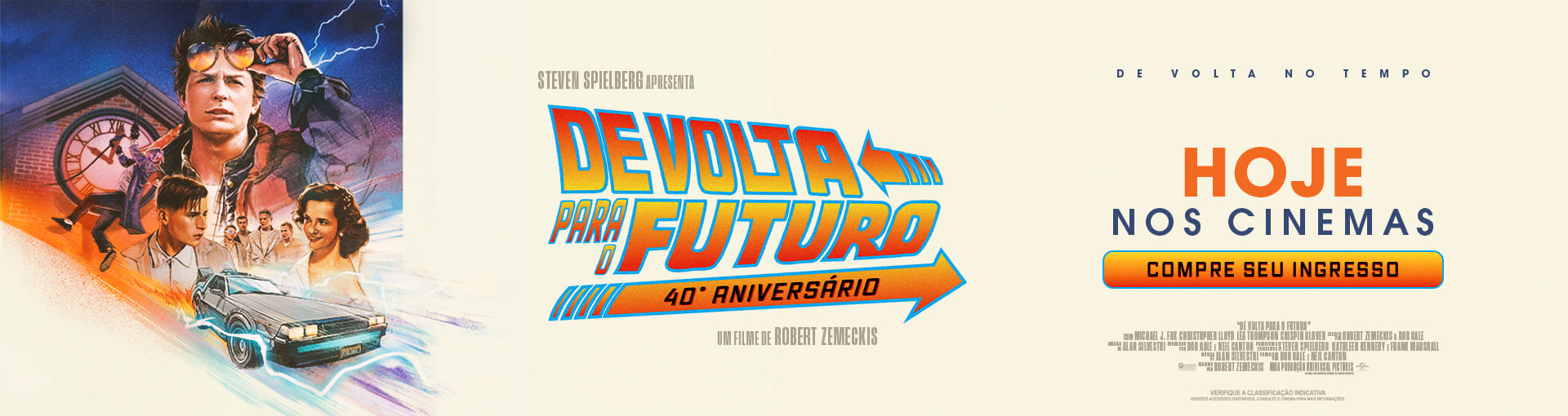 Banner carrossel De Volta Para O Futuro (RelanÃ§amento 40Âº Anivers