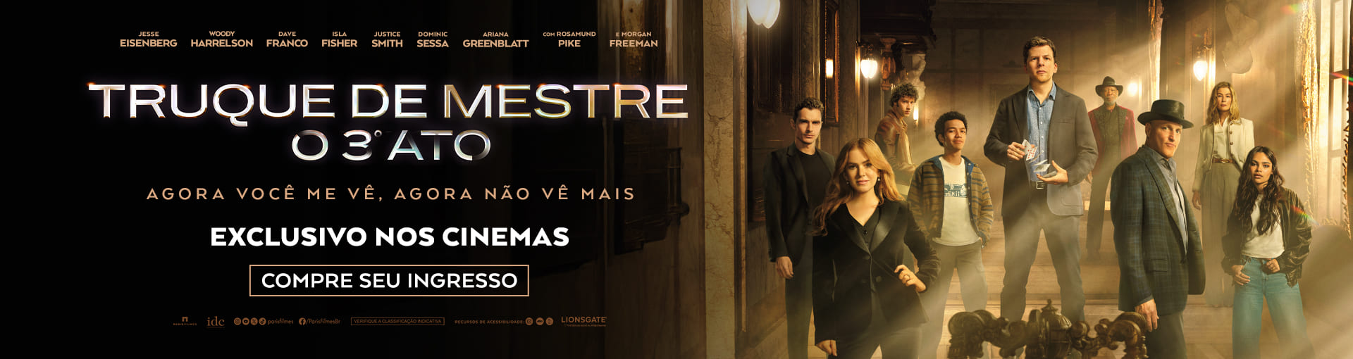 Banner carrossel Truque de Mestre - O 3Â° Ato