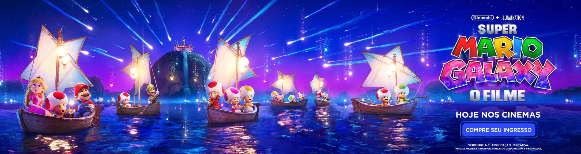 Banner carrossel Super Mario Galaxy: O Filme