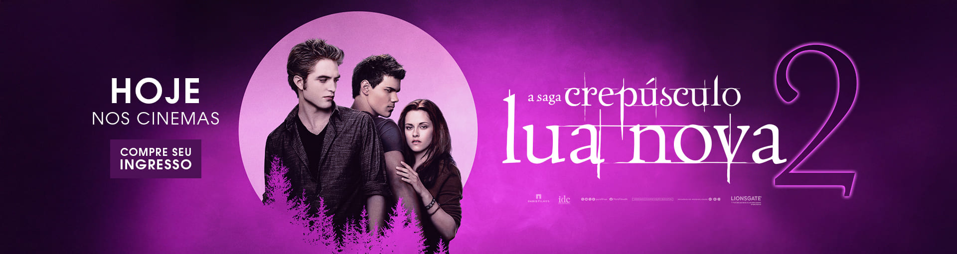 Banner carrossel A Saga CrepÃºsculo: Lua Nova (RelanÃ§amento)
