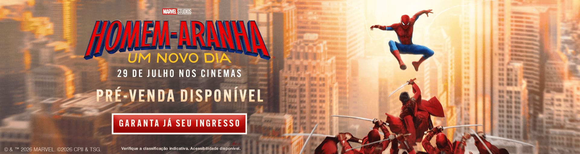 Banner carrossel Homem-Aranha: Um Novo Dia